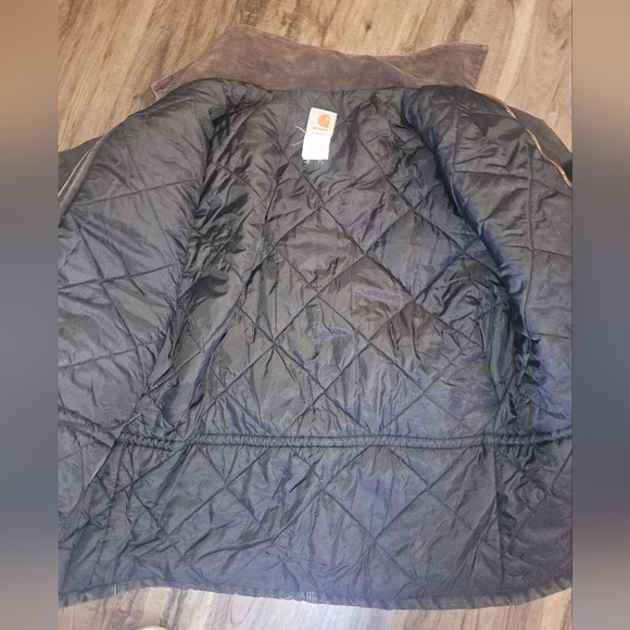 Vintage Carhartt Mens Quilted black chore coat XL 48 Regular - Picture 6 of 16